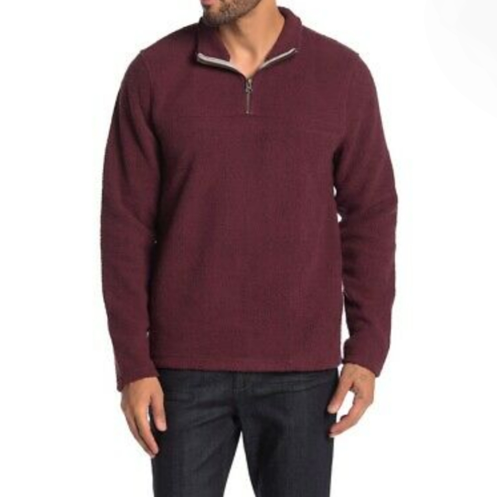 Wallin & Bros Teddy Faux Shearling Quarter Zip Pullover Fleece